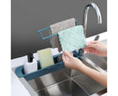 Sink Drain Tray Plastic Quick Drainage Storage Rack-Blue