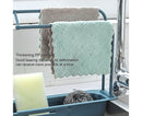 Sink Drain Tray Plastic Quick Drainage Storage Rack-Blue