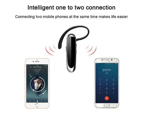 Bluetooth Earpiece - Wireless Handsfree - Noise Cancelling Driving Headset with 24 Hrs Battery