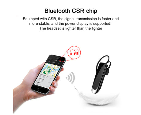 Bluetooth Earpiece - Wireless Handsfree - Noise Cancelling Driving Headset with 24 Hrs Battery