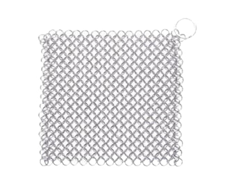 Stainless Steel Cast Iron Skillet Cleaner Chainmail Scrubber-6inch