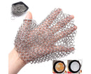 Stainless Steel Cast Iron Skillet Cleaner Chainmail Scrubber-6inch