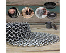 Stainless Steel Cast Iron Skillet Cleaner Chainmail Scrubber-6inch