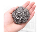Stainless Steel Cast Iron Skillet Cleaner Chainmail Scrubber-6inch