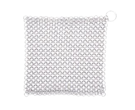 Stainless Steel Cast Iron Skillet Cleaner Chainmail Scrubber-7inch