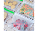 5Pcs Reusable Frosted Self Sealed Sandwiches Food Freezer Storage Bag Organizer
