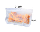 5Pcs Reusable Frosted Self Sealed Sandwiches Food Freezer Storage Bag Organizer