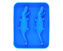Ice Mould Tray Creative 3D Crocodile Shape Silicone Mold-Dark Blue