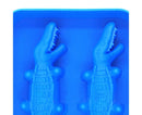 Ice Mould Tray Creative 3D Crocodile Shape Silicone Mold-Dark Blue