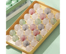 Ice Cube Mold Compartment Large Capacity PP Multi-grid Lidded Ice Ball Maker Kitchen Supplies-Yellow