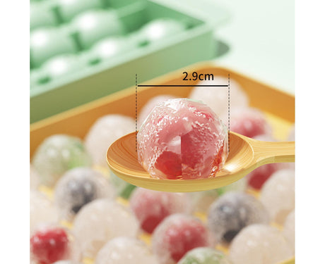 Ice Cube Mold Compartment Large Capacity PP Multi-grid Lidded Ice Ball Maker Kitchen Supplies-Yellow