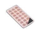 Ice Mold Portable Easy Clean Silicone Anti-slip Heart-shaped 21 Grids Ice Cube Mould for Home-Pink
