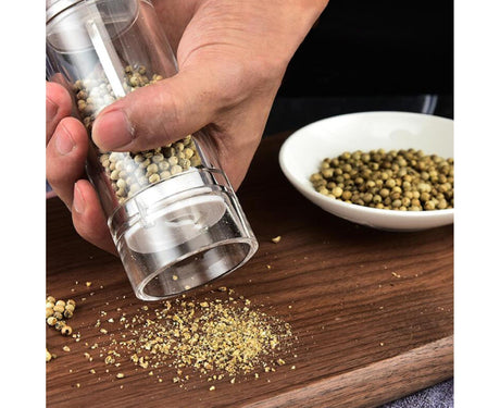 Refillable Pepper Grinder Adjustable Acrylic Minimalist Design Spices Mill Household Supplies-M