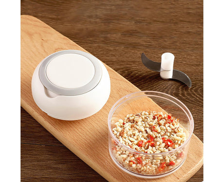 Effective Garlic Blender Multi-use PP Practical Food Grade Materials Garlic Chopper for Home-White