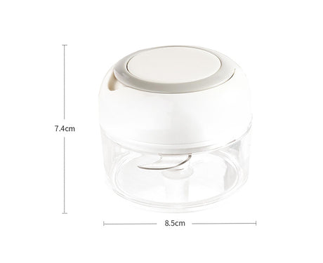 Effective Garlic Blender Multi-use PP Practical Food Grade Materials Garlic Chopper for Home-White