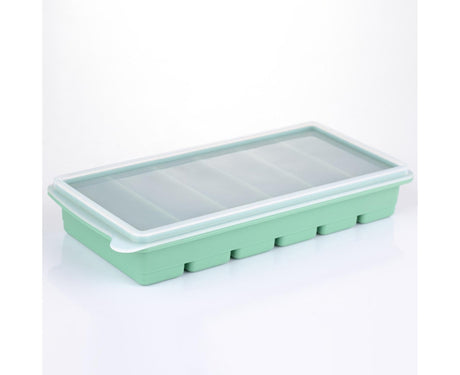 Ice Tray Stretchy 6 Cavities Silicone Low Temperature Resistance Ice Cube Mold Kitchen -Cyan