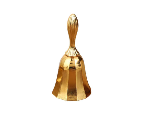 Portable Call Bell Widely Use Zinc Alloy Solid Decorative Dinner Handbell for Home-Golden