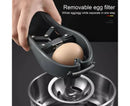 Egg Opener Detachable Filter Kitchen Egg Scissors -Black