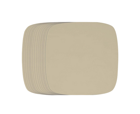 100Pcs Non-Stick Oilproof Barbecue Kitchen Oven Baking Pan BBQ Liner Papers Mats-Khaki 8.5 inch