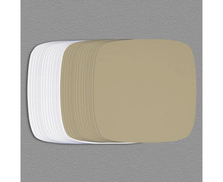 100Pcs Non-Stick Oilproof Barbecue Kitchen Oven Baking Pan BBQ Liner Papers Mats-Khaki 8.5 inch