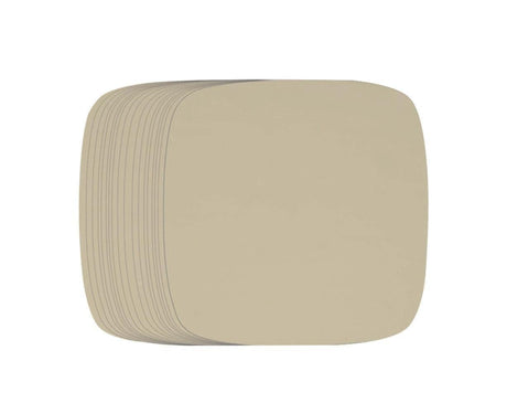 100Pcs Non-Stick Oilproof Barbecue Kitchen Oven Baking Pan BBQ Liner Papers Mats-Khaki 8.5 inch