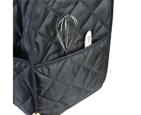 Mixer Cover Soft Touching with Pockets 5 Colors secure to Use Dust Cover for Kitchen-Black