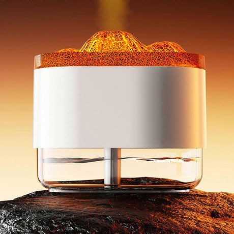 300ml Flame Effect Aromatherapy Humidifier with LED Light, Quiet USB Humidifier