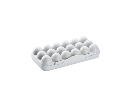 Buckle Type Egg Storage Box with Lid PP Fresh Preservation Egg Organizer Kitchen Tools-Gray 18 Grid