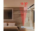 Desk Snooze LED Digital Backlight Date Function USB Charge Alarm Clock Projector-Silver - Silver