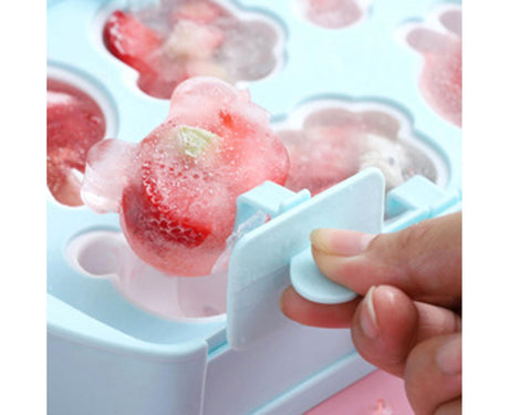 Multi Color Ice Cream Mould Grid DIY Cute Cube Tray-Blue