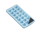 Ice Mold Portable Easy Clean Silicone Anti-slip Heart-shaped 21 Grids Ice Cube Mould for Home-Blue