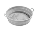 Air Fryers Bakeware Foldable Silicone Grill Pan -Grey 8.5inch