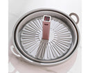 Air Fryers Bakeware Foldable Silicone Grill Pan -Grey 8.5inch