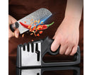 Cutter Sharpener Stainless Steel Whetstone-Black