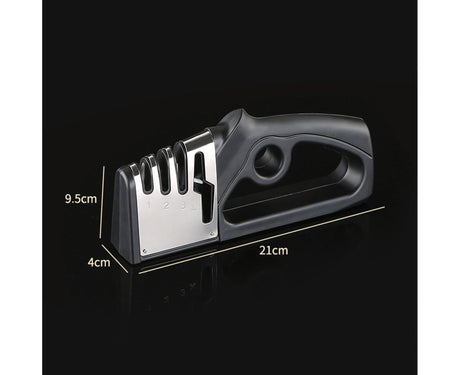 Cutter Sharpener Stainless Steel Whetstone-Black