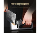 Cutter Sharpener Stainless Steel Whetstone-Black