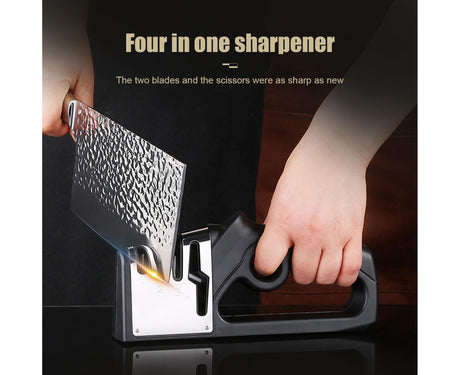 Cutter Sharpener Stainless Steel Whetstone-Black