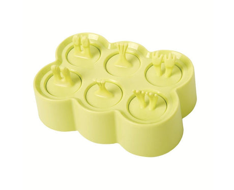 6 Grids Triangle/Rectangle Shape Silicone Kitchen DIY Ice Cream Maker Tray Mould-Green Rectangle