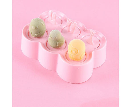 6 Grids Triangle/Rectangle Shape Silicone Kitchen DIY Ice Cream Maker Tray Mould-Green Rectangle