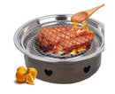 Round Stainless Steel BBQ Grill Roast Mesh Net Non-stick Barbecue Baking Pan-20cm