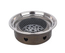 Round Stainless Steel BBQ Grill Roast Mesh Net Non-stick Barbecue Baking Pan-20cm