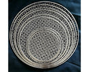 Round Stainless Steel BBQ Grill Roast Mesh Net Non-stick Barbecue Baking Pan-20cm