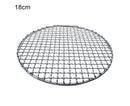 Round Stainless Steel BBQ Grill Roast Mesh Net Non-stick Barbecue Baking Pan-20cm
