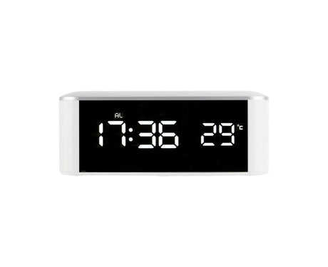 Digital Alarm Clock Precise 12/24 Hour Temperature Display Large Screen Smart LED Clock Bedside Digital Alarm Clock for Home-White