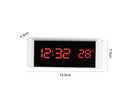 Digital Alarm Clock Precise 12/24 Hour Temperature Display Large Screen Smart LED Clock Bedside Digital Alarm Clock for Home-White