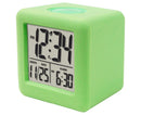 Digital Clock Shock-proof Snooze Function Silicon Cover Electrical LED Clock Household Supplies - Green