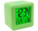 Digital Clock Shock-proof Snooze Function Silicon Cover Electrical LED Clock Household Supplies - Green