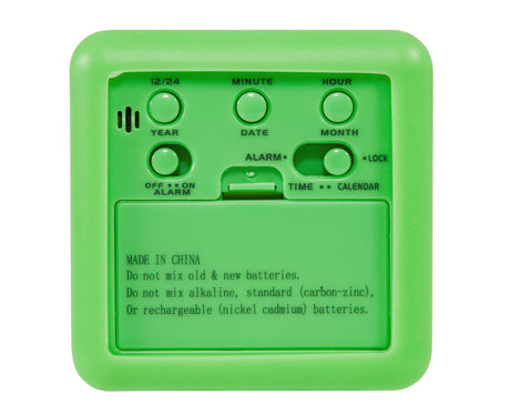 Digital Clock Shock-proof Snooze Function Silicon Cover Electrical LED Clock Household Supplies - Green