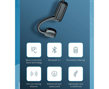 Bone Conduction Headphones Bluetooth-Wireless Open-Ear Headset