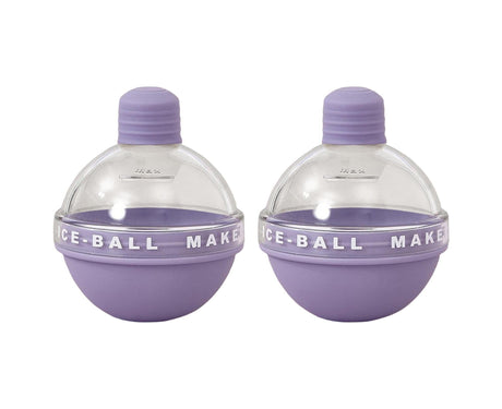 2Pcs Ice Cube Mold Reusable DIY Creative Light Bulb Shape Ice Ball Maker Household Supplies -Purple